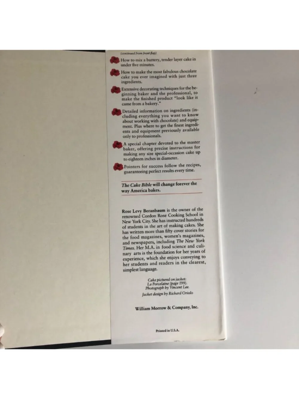 The Cake Bible Hardcover Book By Rose Levy Beranbaum Baking Guide